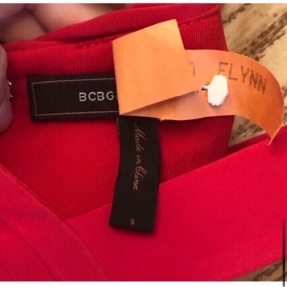 BCBGMaxAzria coral cut out bling sleeveless dress Sz S EUC - Picture 14 of 15